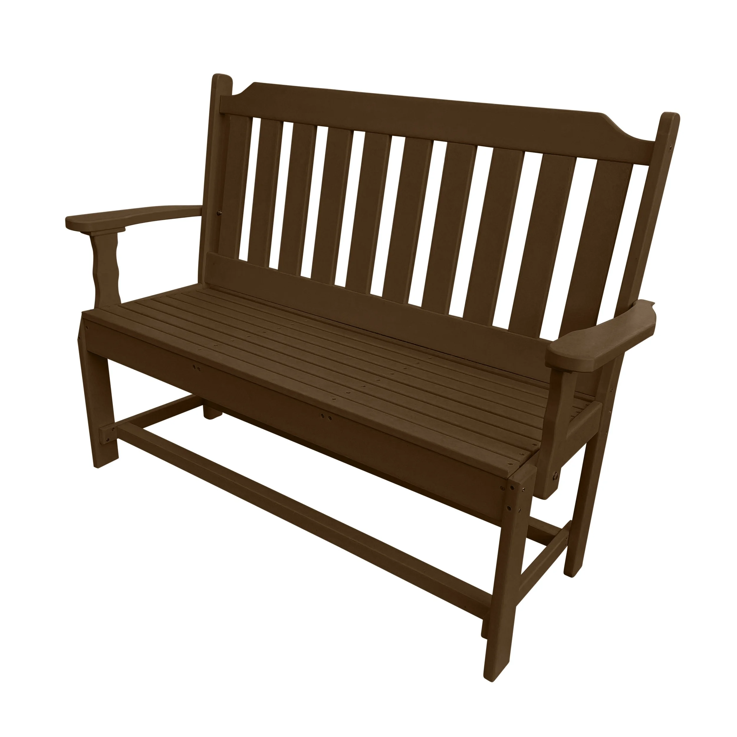 Brown garden bench discount